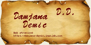 Damjana Demić vizit kartica
